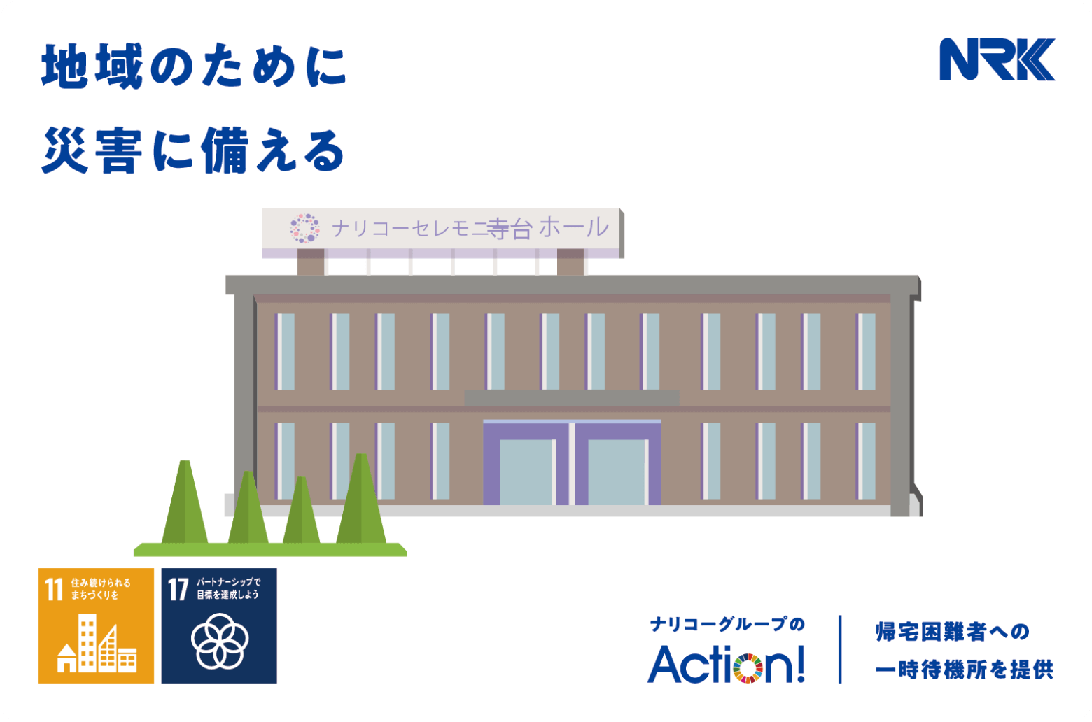 帰宅困難者への一時待機所を提供